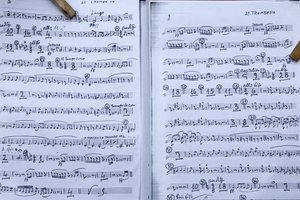 Music score, Montesano, Italy