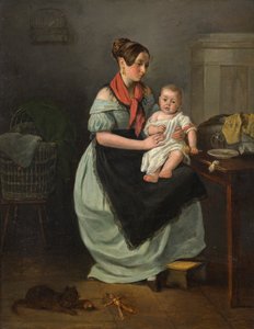 Mother with Her Child on Her Lap