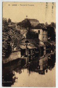 Normandy, Calvados (14), Lisieux: houses on the edge of the Touques - Postcard dated 1934 by William M. Timlin