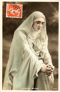 Old postcard/The beautiful Otero (Caroline Otero)