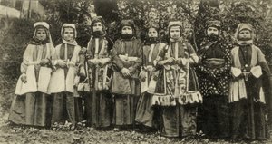 Osetini women in traditional costume Minority group in Soviet Union by Benjamin Baud