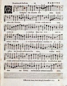 Page of Musical Score of Cantium Canticorum Salomonis by Penderecki by Unbekannter Künstler