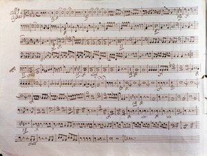 Page of Musical Score of a Sinfonia Concertante by Pleyel by Unbekannter Künstler