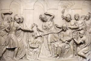 Sculpture in Saint Roch Church: Jesus Tortured by Unbekannt