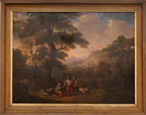 Parish church. Interior. Painting. Christ giving sermon in a landscape. 18th century (?) by Unbekannter Künstler
