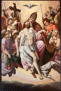 Parish church Sint-Dionysius of Lede. Interior. The choir. A painting. Assumption. by Unbekannter Künstler