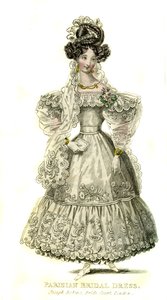 Parisian bridal dress from 1830