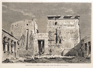 Peristyle of the Temple of Isis in the Island of Philae, Egypt - Illustration from the Atlas of Egypt by Unbekannt