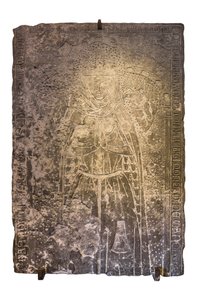 Petronille tombstone, wife of the knight Reli de Mareuil, died c. 1280