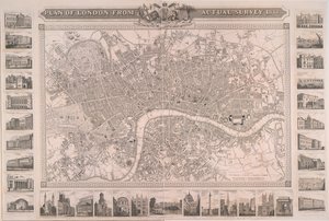 Plan of London from Actual Survey by Unbekannter Künstler