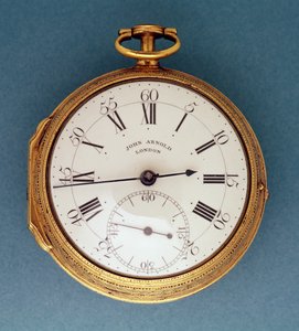 Pocket watch, with silver-gilt case and white enamel dial, English, by John Arnold by Unbekannt