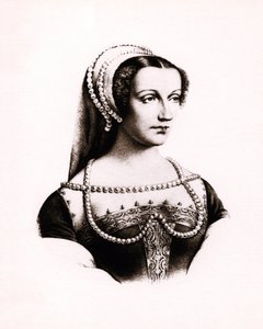 Portrait of Claude de France Queen of France, engraving by Unbekannter Künstler