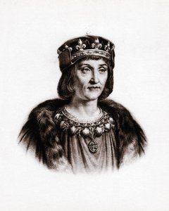 Portrait of Louis XII, King of France. Engraving by Unbekannter Künstler