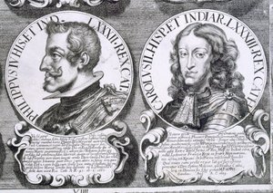 Portraits of Philip IV and Charles II by Unbekannt