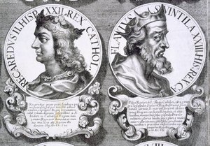Portraits of Reccared II and Suintila by Unbekannt