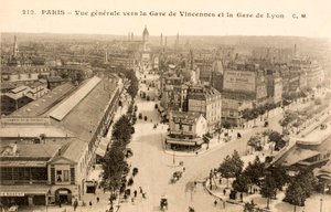 Postcard/Gare de Vincennes/Gare de Lyon/Paris/Seine/Ile de France/France by William M. Timlin