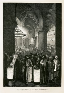 Prayer During a Night in Ramadan - Illustration from the Atlas of Egypt by Unbekannter Künstler