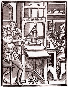 Printing press 1511 by Unbekannter Künstler