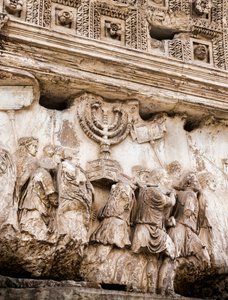 Procession panel on the Arch of Titus, Roman Forum, Rome, Italy