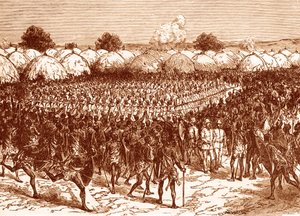Protest in Masindi Against British Explorer Samuel Baker by Unbekannter Künstler