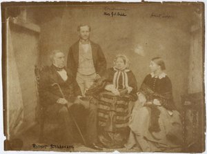 Robert Stephenson, English mechanical and civil engineer, and family, c. 1850s by Unbekannt