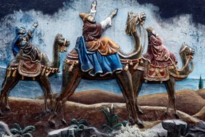 Saint Joseph Cathedral, The nativity, The three wise men or Magi, Hanoi, Vietnam (photo)