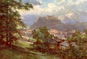 Salzburg - View from Kapuzinerberg, Austria by Unbekannter Künstler