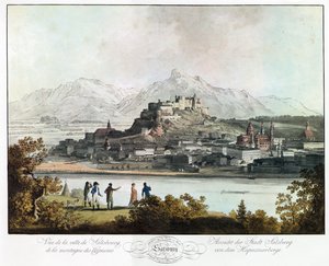 Salzburg View from the Mountains of Capucins by Unbekannter Künstler