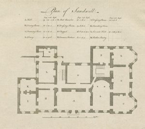 Sandwell Park - Plan of Hall by Unbekannt
