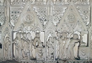 Sarcophagus of Pedro I with Scenes from Life of St Bartholomew, Church of Alcobaca Monastery by Benjamin Baud