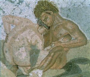 Satyr and Maenad (detail) by Unbekannter Künstler