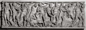 Side of a sarcophagus depicting the labours of Hercules, Roman, 2nd century by Unbekannt