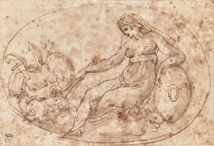 Seated Female Figure by Unbekannter Künstler