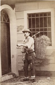 Small Trades: Portrait of a Seller of Straw, the Basket Loads on the Back (19th Century) by Unbekannt