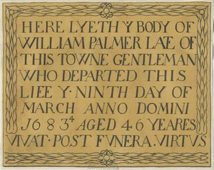 Stafford - Monumental inscription in St. Mary