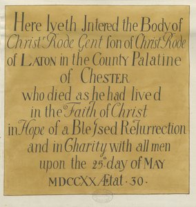 Stafford - Monumental Inscription in St. Mary