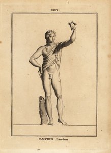 Statue of Bacchus Lenaios pressing a bunch of grapes by Unbekannt