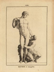 Statue of Bacchus and his lover the boy satyr Ampelus by Unbekannt