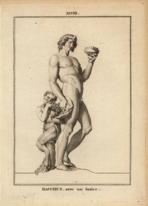 Statue of Bacchus, the Roman god of wine, with a satyr by Unbekannt