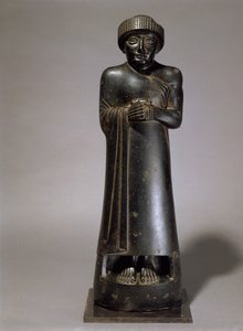 Statue of Gudea, Prince of Lagash, Neo-Sumerian, from Telloh, Ancient Girsu, c.2130 BC