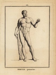 Statue of Hercules Pomarius, Roman hero and god, with a large club by Unbekannt