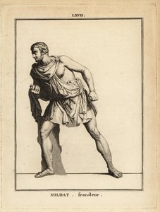 Statue of a Roman Soldier, a Slinger or Slingshot Infantryman by Unbekannt