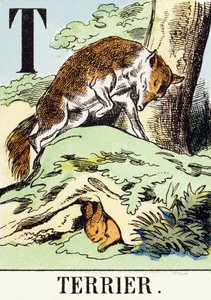 T: Terrier - The Hunting Alphabet, c.1890 by Unbekannt