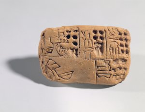 Tablet with Pictographic Inscription, Protoliterate Period, c.3300 BC by Unbekannt