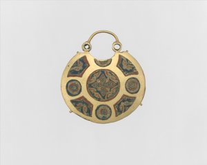 Temple Pendant with Two Birds Flanking a Tree of Life