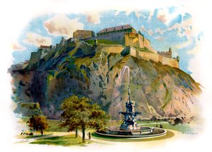 The Castle Rock, Edinburgh by Unbekannter Künstler