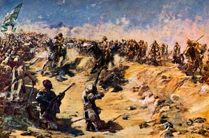 The Charge of the 21st Lancers at Omdurman by Unbekannter Künstler