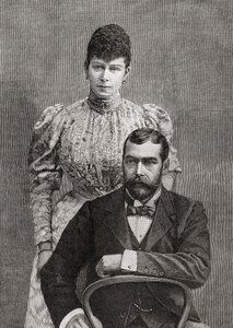 The Duke and Duchess of Cornwall, George V and his wife Mary of Teck by Unbekannt