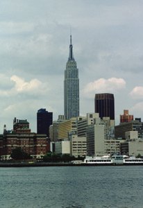 The Empire State Building from the East River by Unbekannt