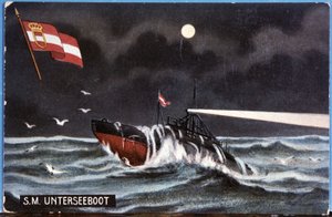 The German Submarine Unterseeboot by Unbekannter Künstler